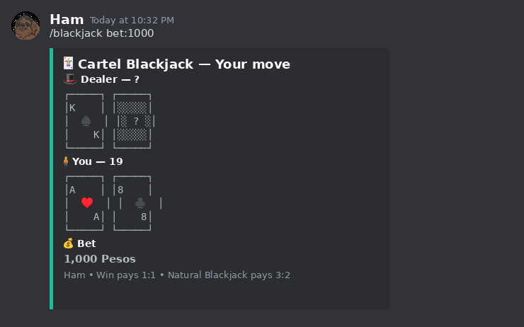 /blackjack — 3:2 naturals