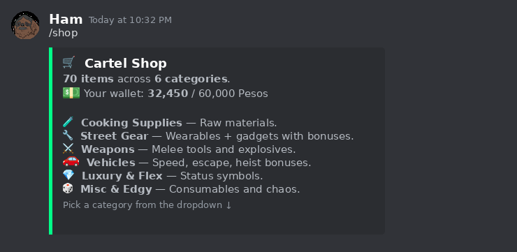 /shop — gear up
