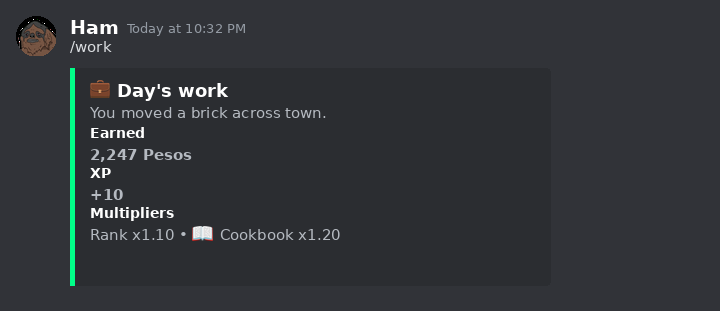 /work — grind for cash